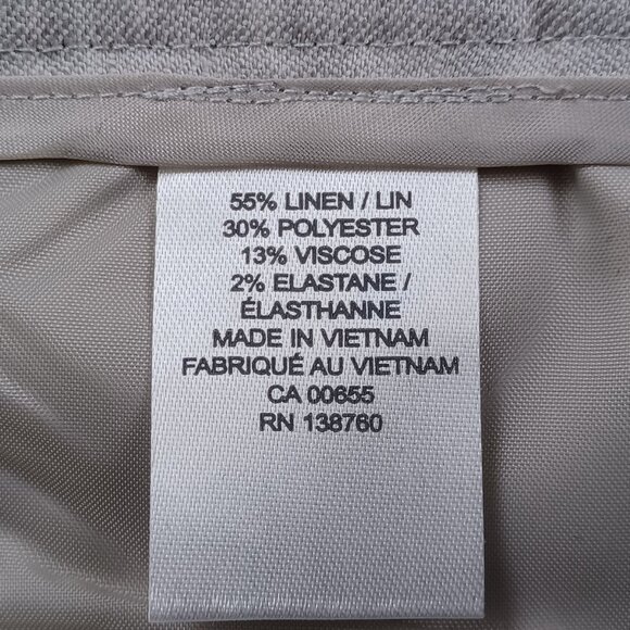 RW&CO. Taupe Linen Blend Modern Flare Suit Pants - Picture 15 of 16